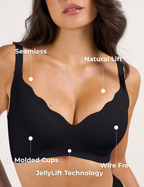 Reggiseno Scalloped Malva