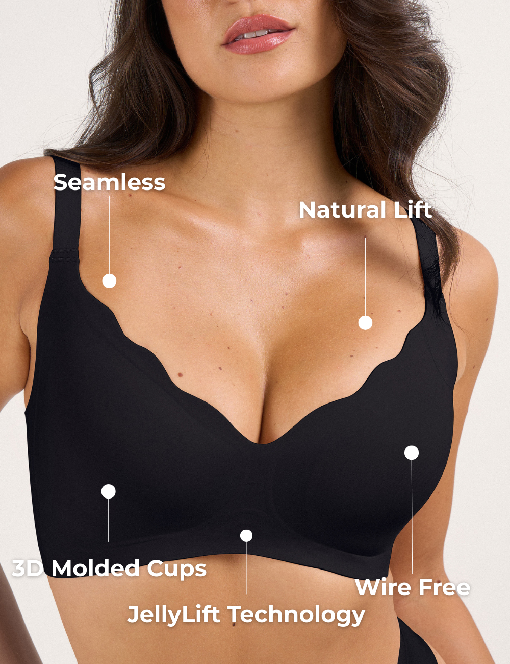 Reggiseno Scalloped Malva