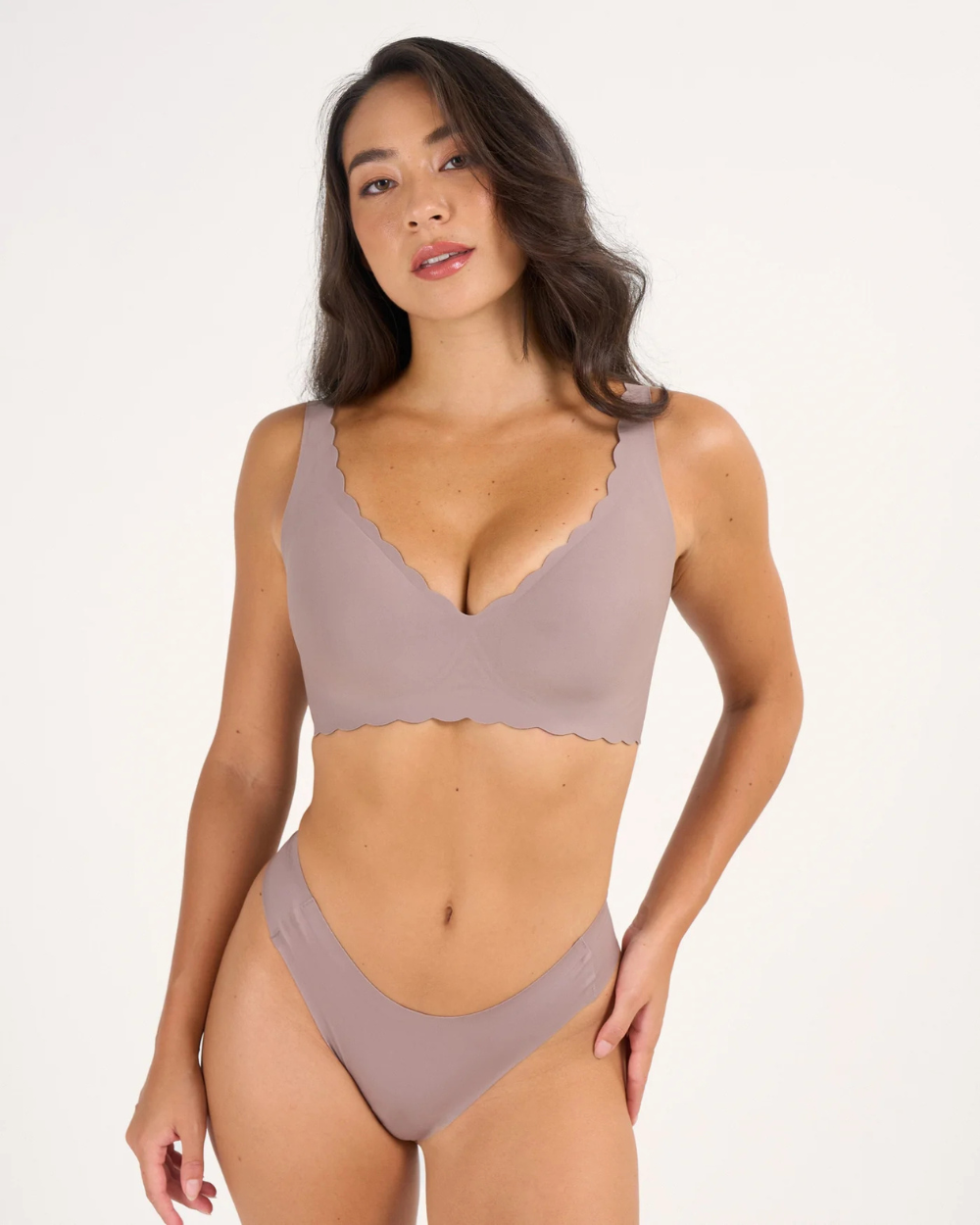 Reggiseno Scalloped Bianco